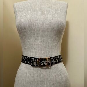 CHRISTIAN DIOR vintage oblique belt in black